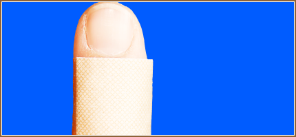 Bandaged finger
