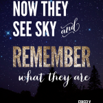 They see sky and remember what they are.